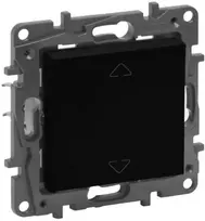 Žaliuzių mygtukas Legrand Niloe Step 863543 (juodas)