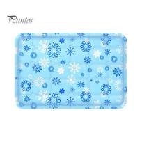 Desk Chair Cooling Pad Summer Sitting Mat, Snowflake Polar Bear Whale Print Gel Seat Breathable Cushion, Leak-proof Waterproof Ice for Car Seat, 30*50cm mėlyna
