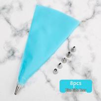Stainless Steel Cake Decorating Set: EVA Piping Bag with Thick Tips for Cream and Gel