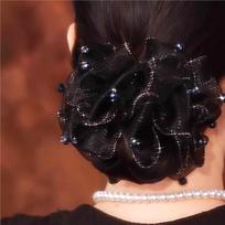 1PC Elegant temperament Gypsy hair accessories Eugen yarn large intestine hair band high sense hair rope disc hair ball head flower headgear juoda