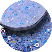 Bingsu Bead Shaped Glitter Loose Sequins for Shaker Card Nail Art Scrapbook Decoration DIY Confetti 500g/bag