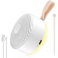 White Noise Machine for Baby & Adults - 24 Soothing Sounds & Night Light, Portable Sound Machine for Sleeping, USB Rechargeable Sleep Aid with 5 balta