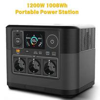 1200W 1008Wh Portable LiFePO4 Power Station, High-Capacity Storage Battery with LCD Screen for RV, Vehicle, Outdoor & Mobile