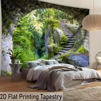 2D flat design 1-piece cave tree ladder tapestry suitable for bedrooms parties and bohemian decor 47.2x31.5inch/120*80cm