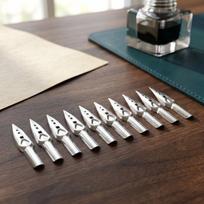 10PCS Triangular Hole Comic Dip Pen Nibs Art Calligraphy Accessories  English Cursive Writing Fingertip Tips