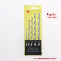 Carbide Tip Masonry Drill Bit Set 5/8 Pcs Sharp Durable Bits for Electric Drill Drilling Concrete Brick Wall Home DIY Repair Projects A1 5Pcs
