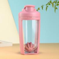 Protein Shaker Bottle BPA Free Pink with Shaker Ball Leak Proof Perfect Gift for Gym Fitness Enthusiasts 1