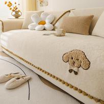 Modern Minimalist Teddy Velvet Sofa Cushion With High-end Feel Autumn And Winter Cartoon Sofa Cover  New Plush Cover Cloth 70x70cm 1pcs