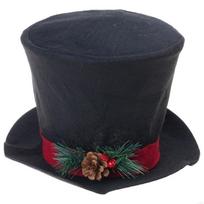 Luxurious Fabric Christmas Tree Hat Toppers Durable Materials Dateless Design Perfect For Family Gatherings juoda
