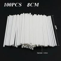 100Pcs/set Plastic Lollipop Stick Safe White Cake Pop Sucker Sticks for Chocolate Sugar Candy Lollypop DIY Mold Bakeware Tool