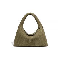 Fashionable Single-shoulder Hand-woven Women's Bag, Large-capacity Commuting Tote Bag, Matte Suede, Versatile Underarm Bag