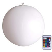 40CM 16 Spalvų PVC Pripučiami Balionai Vandeniui Atsparūs Šviečiantys Kamuoliai su Nuotolinio Valdymo Pultu Paplūdimio Didelis Šviečiantis Balionas Neoninei Party Dekoracijai white