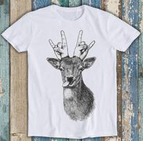 Party Deer Heavy Metal Sense Of Humor Funny Gift  Tee T Shirt M1522 2XL