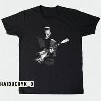 Frankenstein Playing Guitar Unisex Black T-shirt Size S-5XL Unisex T-Shirt XXL