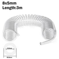 Flexible Air Compressor Hose Tube Multiple Colors Spiral Pipe PU Recoil Air Tube 8x5mm Transparent