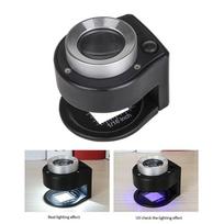 Portable 30x Magnification Loupe Full Metal Money Detector With Led Uv Lights Scale Measurement Magnifying Glass juoda
