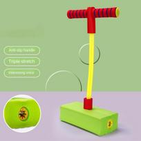 Funny Children Pogo Stick Jumper Bounce Sense Training With Squeaky Sounds Frog Jumping Toy Children's Grow Taller Balance Toy žalia