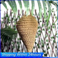 Crochet Wasp Nest Decoy Wasp Deterrent Decoy with Hook Faux Hornets Nest Repellent Hanging Wasp Nest Decoy for Housewarming Gift China Mainland