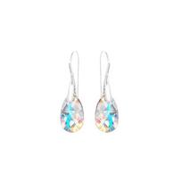 Fashion Trend Color Transparent Crystal Drop Earrings Earrings Jewelry