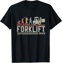 Forklift Driver Evolution Funny Fork Lift Truck Operator Classic T-Shirt XXXXL