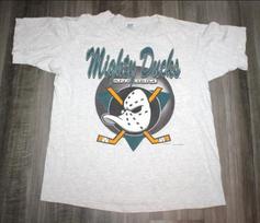 Vintažiniai 90-ųjų drabužiai NHL Anaheim Mighty Ducks marškinėliai Unisex S
