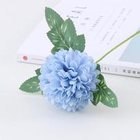 5pcs/lots Artificial Table Tennis Chrysanthemum Dandelion Fake Flower Branch Wedding Bouquet Home Living Room Garden Plant Decor mėlyna