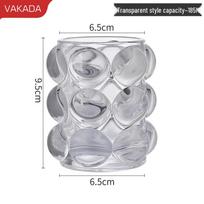 VAKADA Glass Pen & Makeup Brush Holder skaidri
