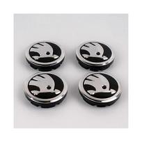 SK05 - 60MM 4-pack Center covers Skoda Silver one size