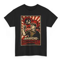 Anarcho Komunistiniai Marškinėliai Unisex | Retro Komiksų Protesto Grafiniai Marškinėliai | Anti Kapitalistinis Punk Stilius | Šiurkšti Dovana Maištininkams Aktyvistams XL beige