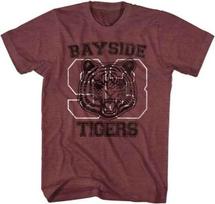Saved By The Bell TV Show Bayside Tigers 93 Jersey School Logo Men's T Shirt XL