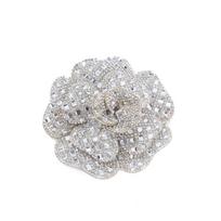 3D Design Rhinestone Flower Patches Embellishment Badge Fabric Embellishments  For Sewing Projects sidabras