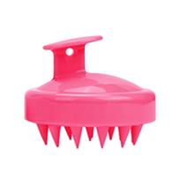 1pcs Multifunctional Handheld Massage Brush Head Body Scalp Massage Brush Comb Hair Cleaning Comb Head Massager 3 Colors B-Red pink