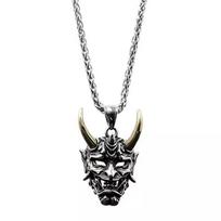 Punk Wind Pendant Necklace Male Ghost Mask Jewelry Gift Ladies Necklace auksas