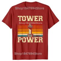 Funny Tower Power Air Traffic Controller 100% Cotton T-shirts Men Fashion Casual Tshirt Loose Oversized Streetwear T Shirt S