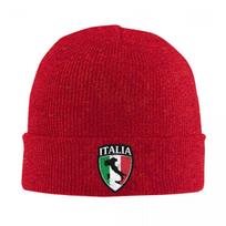 Italia Warm Knitted Cap Fashion Bonnet Hat Autumn Winter Outdoor Beanies Hats for Unisex Adult One Size