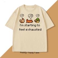 Stardew Valley T-Shirt Pixel Art Farming Tee Men Women Funny Cute Chicken T Shirt Casual Cotton Round Neck Tshirt Mens Clothing S