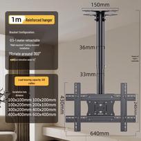 Retractable Rotating Ceiling/Wall Mount TV Bracket