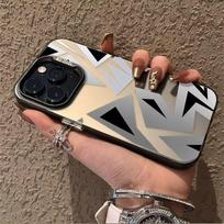 Geometric pattern cases for Apple iPhone 16, 15, 17, and 14 models, including creative and trendy designs. iPhone 7