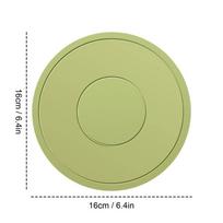6.4inch Silica Gel Meal Mat Thickening Dining Plates Table Heat Insulation Anti Scalding Tea Cup Mat Restaurant Kitchen Supplies žalia