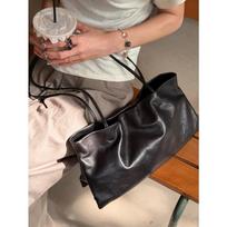 Tote Bag - A Niche Minimalist Style Commuter Single Shoulder Bag with A Basket on The Shoulder and An Elastic Strap for The Shoulder. juoda