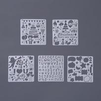 DIY Crafts Tool Spray Painting Template Decorative Graffiti Templates  Embossing 5pcs/set