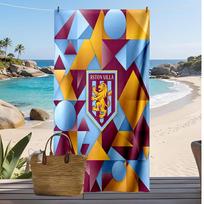 Aston Villa Football Print Beach Towel, Large Soft Quick Dry Towel for Beach Camping Swimming 70cmx140cm(27x55inch)