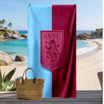 Aston Villa Football Print Beach Towel, Large Soft Quick Dry Towel for Beach Camping Swimming 70cmx140cm(27x55inch)