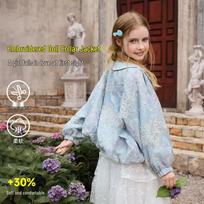 ASK JUNIOR Girls' New Chinese Style Jacquard Jacket mėlyna