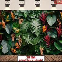 2D Lush Tropical Foliage Backdrop for Wedding Birthday and Event Decoration 47.2x31.5inch/120*80cm