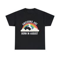 Unicorns Are Born In August Graphic Tee Shirt, S-5XL XL