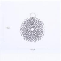 Stainless Steel Chainmail Scrubber 1Pcs Easy to Clean Rust Proof Scratch Free for Restaurant Kitchen Cookware Washing A1