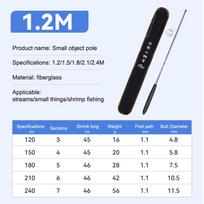 Ultra Light Portable Short Section Fishing Rod Handheld Fine Fishing Pole for Ice Fishing Freshwater Travel Use 120cm
