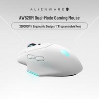 Alienware AW620M Dual-Mode RGB Gaming Mouse balta