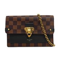 [Pre-Owned] Vavin Checkered Magnetic Closure Coated Canvas And Leather Chain Crossbody Bag - Very Good #GGPT5W ONE SIZE